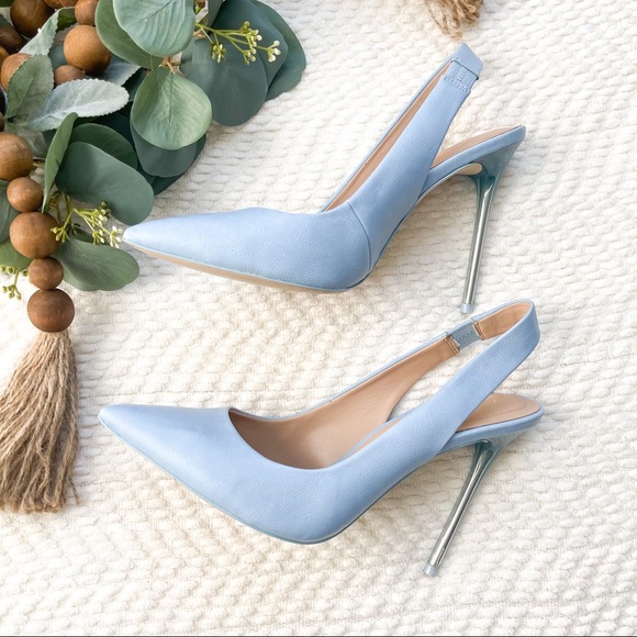 ALDO | Niky Baby Blue Slingback Heels Pumps - Picture 9 of 11